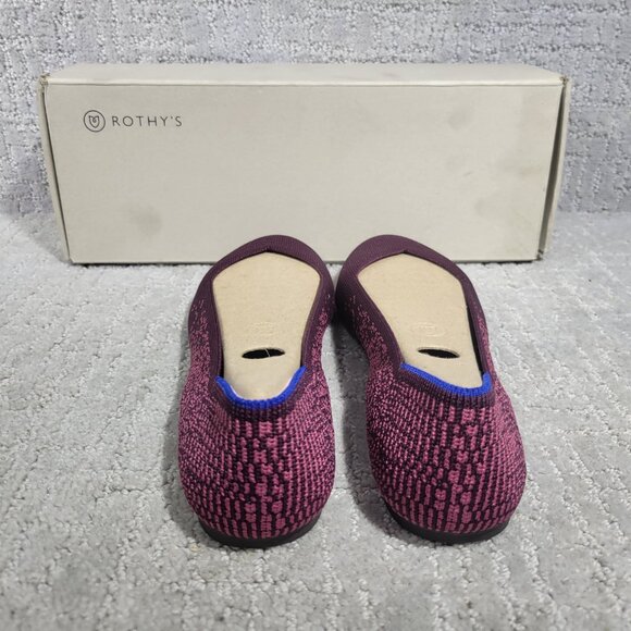 Rothy's The Flat Women's Size US 9 Fig Python Purple Round Toe Ballet Shoes - Picture 4 of 9